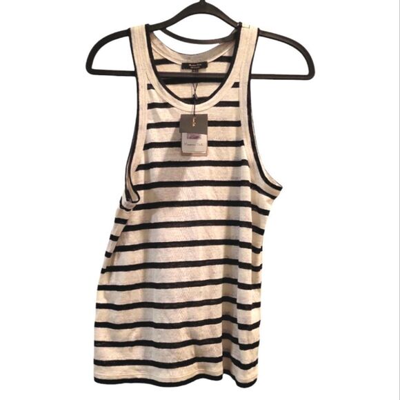 Massimo Dutti Linen Striped Tank NWT NWT - Picture 1 of 7